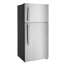 Photo 1 of 18.0 cu. ft. Top Freezer Refrigerator in Stainless Steel Look
