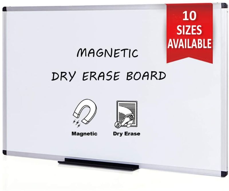 Photo 1 of VIZ-PRO Magnetic Dry Erase Board, 72 X 40 Inches, Silver Aluminium Frame
