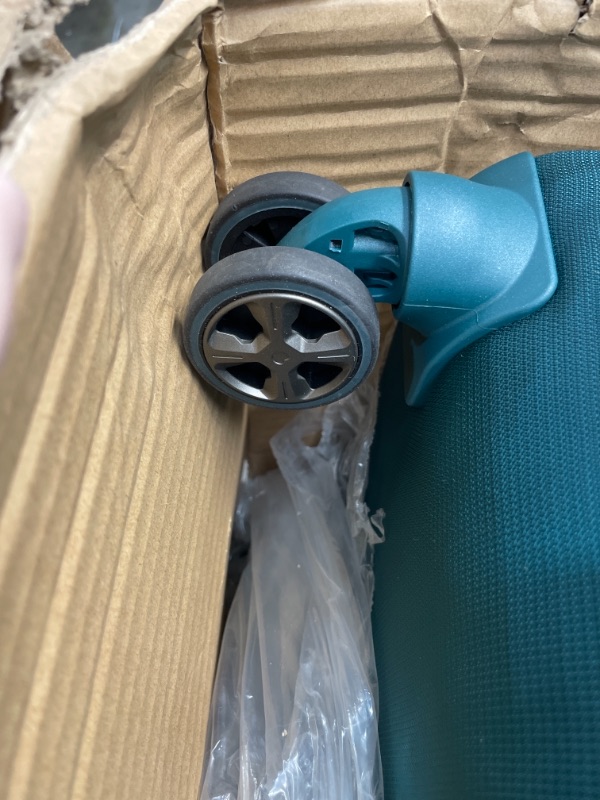 Photo 5 of DELSEY Paris Hyperglide Softside Expandable Luggage with Spinner Wheels, Teal Blue, 3-Piece Set (21/25/29),40229198732
