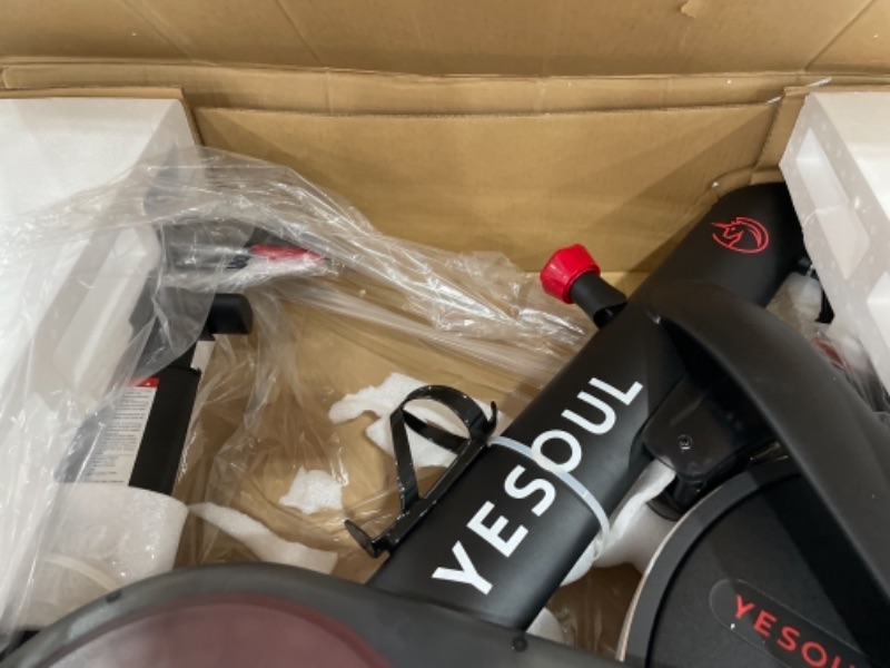 View 5 of YESOUL S3 Indoor Exercise Bike Supports Bluetooth, Smart Connect Cycling Bikes with Heart Rate Monitor, Silent Belt Drive Stationary Fitness Bike for Home Gym with Tablet Holder 40 x 20 x 50 inches