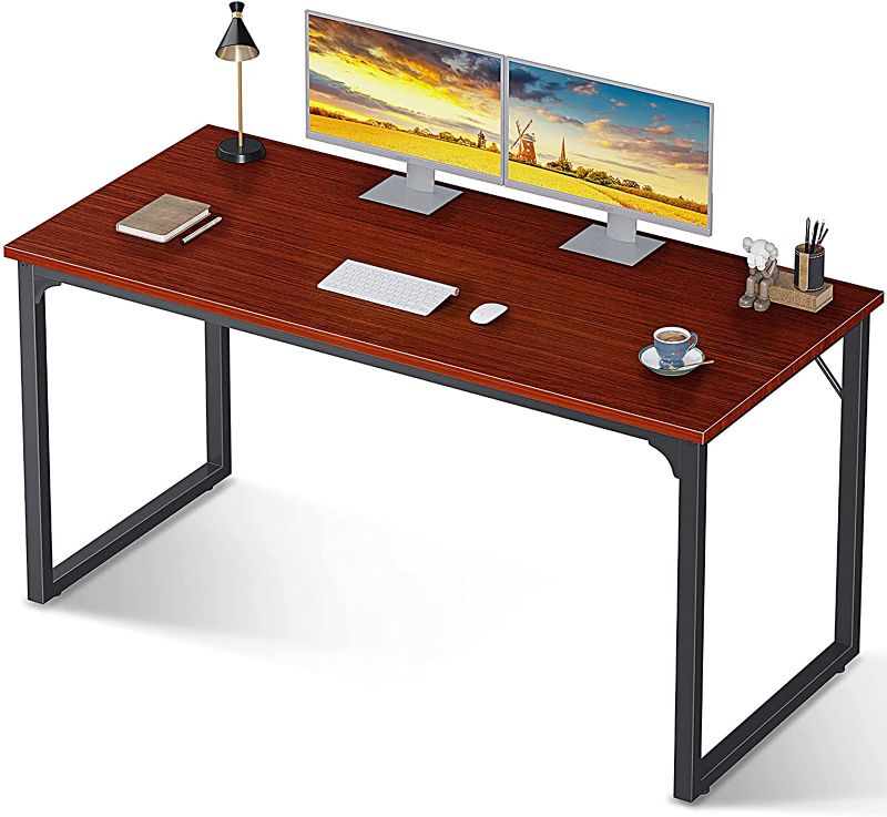 Photo 1 of Coleshome Computer Desk 39", Modern Simple Style Desk for Home Office, Sturdy Writing Desk,Teak 20"D x 39"W x 29"H

