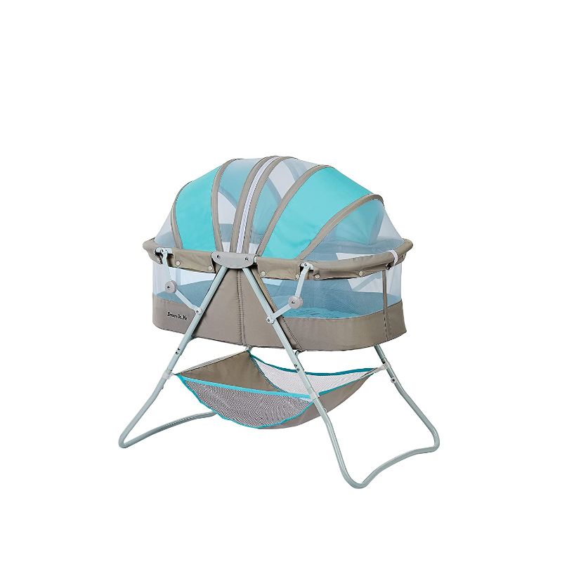 Photo 1 of Dream On Me Karley Bassinet in Blue/Grey
