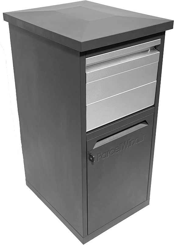 Photo 1 of RTS Companies Inc 550200300F7081 Parcelwirx Dropbox, with Parcel Chute, Gray
