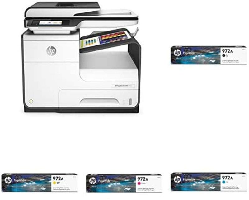 Photo 1 of HP PageWide Pro 477dw Color Multifunction Business Printer with Wireless & Duplex Printing (D3Q20A) with Standard Yield 4 Color Ink-Cartridges
