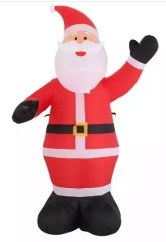 Photo 1 of Holiday 9 ft Inflatable Waiving Santa Claus Inflatable Outdoor Yard Airblown