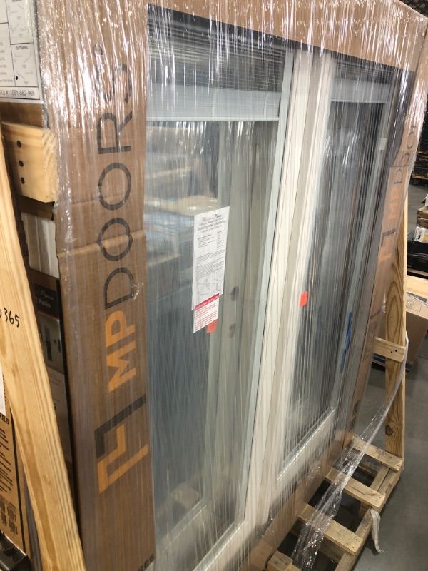 Photo 1 of 72 in. x 80 in. Fiberglass Smooth White Left-Hand Outswing Hinged Patio Door
