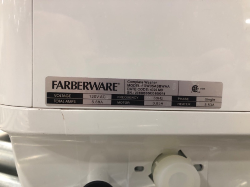 Photo 5 of Farberware Professional Portable Dishwasher White