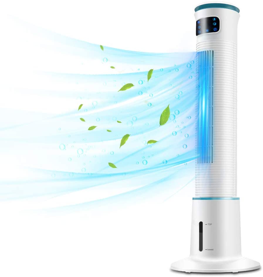 Photo 1 of COMFYHOME 2-in-1 43'' Evaporative Air Cooler & Tower Fan w/Cooling & Humidification Function, 4L Water Tank, 3 Wind Speeds, 4 Modes, 70° Oscillation, 15H Timer, Digital LED Display, Remote Control