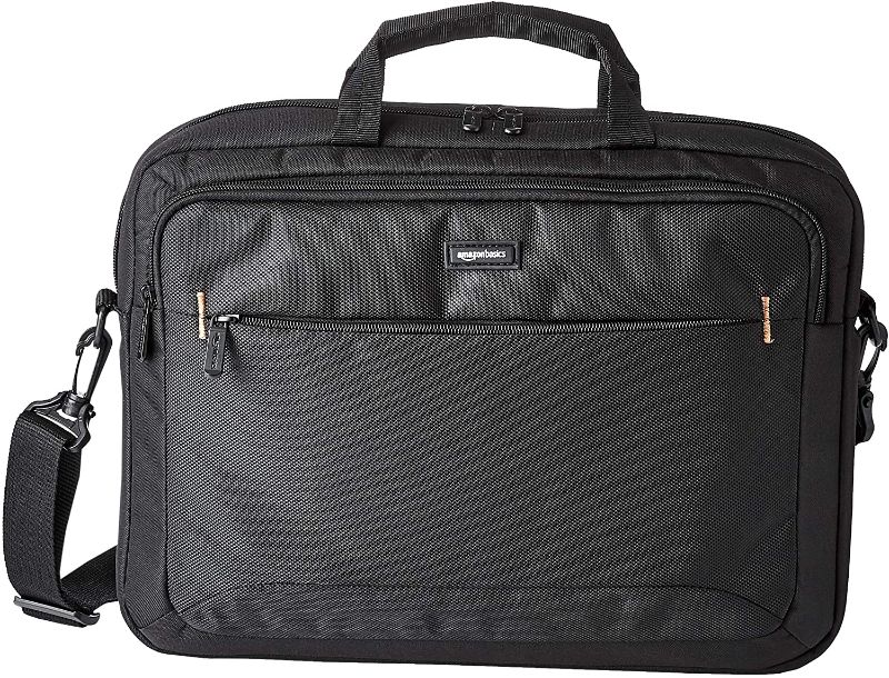 Photo 1 of Amazon Basics 15.6-Inch Laptop and Tablet Shoulder Bag, Black, 10-Pack