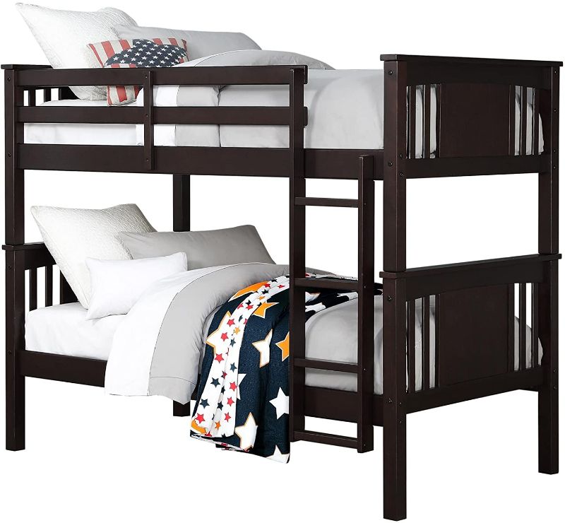 Photo 1 of Dorel Living Dylan Twin Bunk Bed in Espresso PARTS ONLY BOX 1 OF 2 