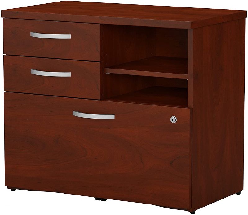 Photo 1 of Bush Business Furniture Studio C Office Storage Cabinet with Drawers and Shelves, Hansen Cherry
