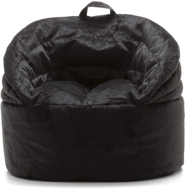 Photo 1 of Big Joe Stack Chair, Black Plush Bean Bag
