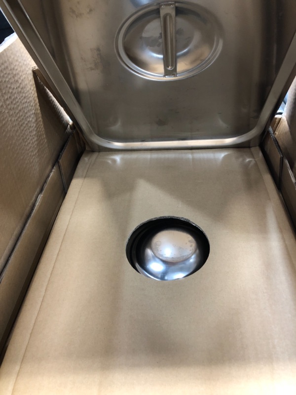 Photo 1 of AmazonCommercial Full Size Stainless Steel Solid Steam Table/Hotel Pan Cover, Pack of 2
