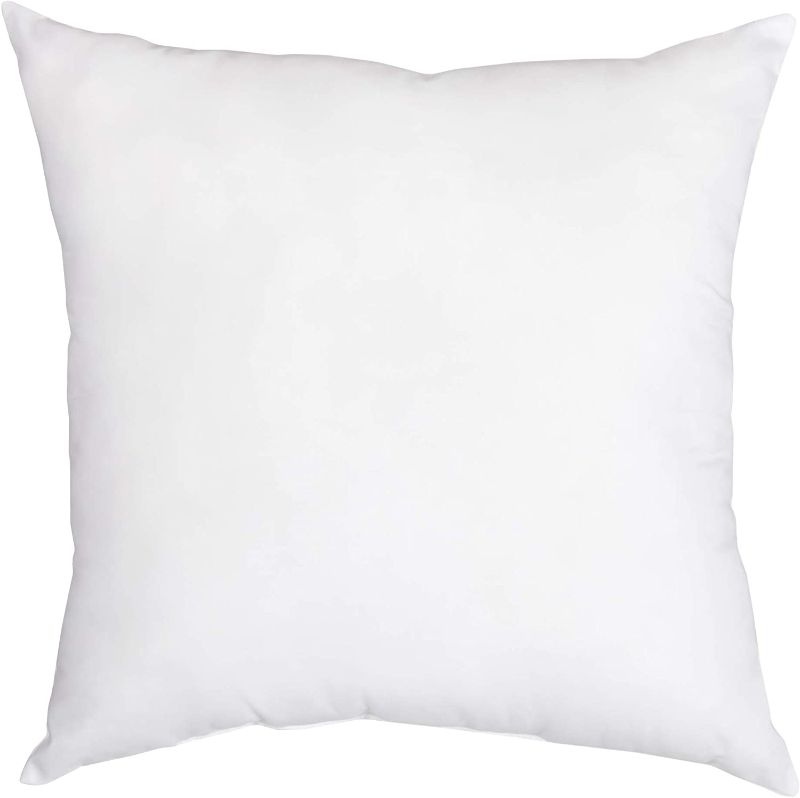 Photo 1 of Amazon Basics White Hypoallergenic Decorative Throw Pillow Insert - 22" x 22", 1-Pack
