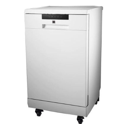 Photo 1 of 18 in. White Electronic Portable 120-volt Dishwasher with 3-Cycles with 8 Place Settings Capacity
