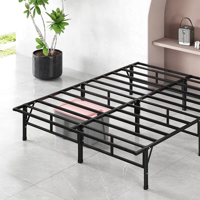 Photo 1 of ZINUS SmartBase Compack Mattress Foundation / 14 Inch Metal Bed Frame / No Box Spring Needed / Sturdy Steel Slat Support, California King
