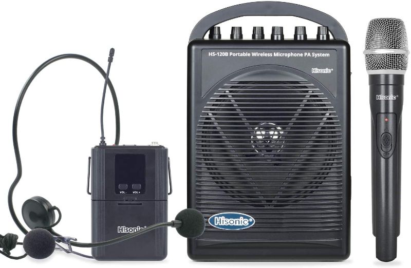 Photo 1 of 
Hisonic HS120B Rechargeable & Portable PA (Public Address) System with Built-in UHF Wireless Microphone (1 Handheld +1 Belt-Pack)