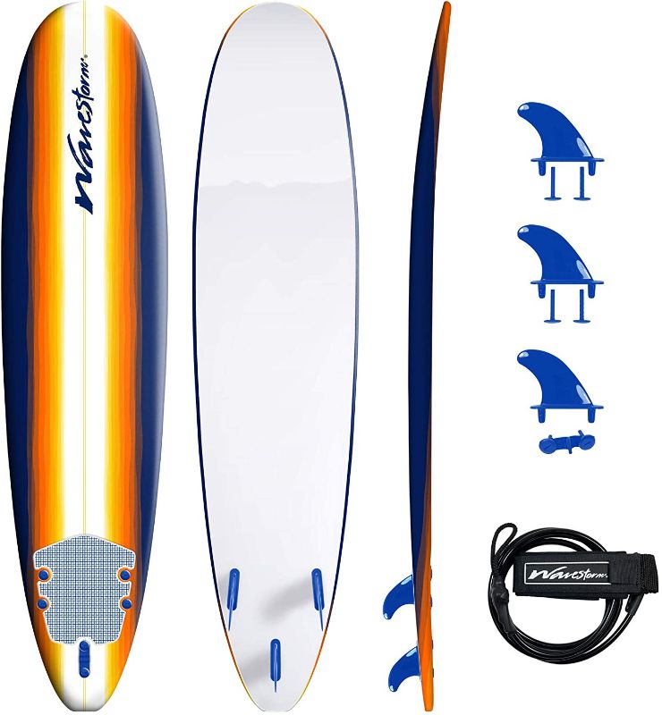 Photo 1 of Wavestorm 8' Surfboard, Sunburst Graphic

