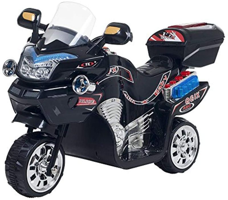 Photo 1 of Ride on Toy, 3 Wheel Motorcycle Trike for Kids by Rockin' Rollers – Battery Powered Ride on Toys for Boys and Girls, 3 - 6 Year Old - Black FX
