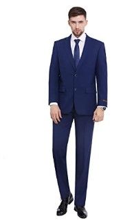 Photo 1 of P&L Men's Suits 2-Piece Classic Fit 2 Button Office Dress Suit Jacket Blazer & Pleated Pants Set
16 regular 