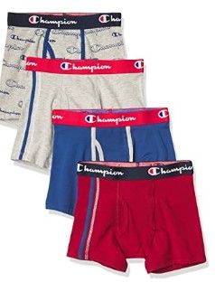 Photo 1 of Champion Boys' Everyday Comfort Cotton Stretch Boxer Briefs 4-Pack
