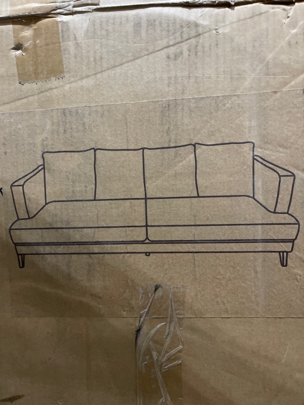 Photo 1 of BOX 2 OF 2 NOT COMPLETE ,christopher knight 69864.00bchar CHARCOAL SOFA