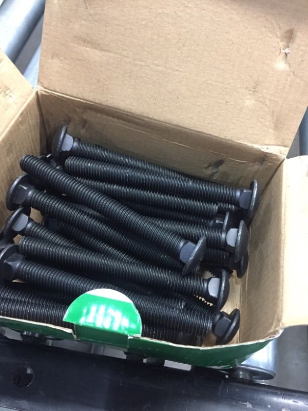 Photo 1 of 1/2 in.-13 x 5 in. Black Exterior Carriage Bolts (1-pack)
