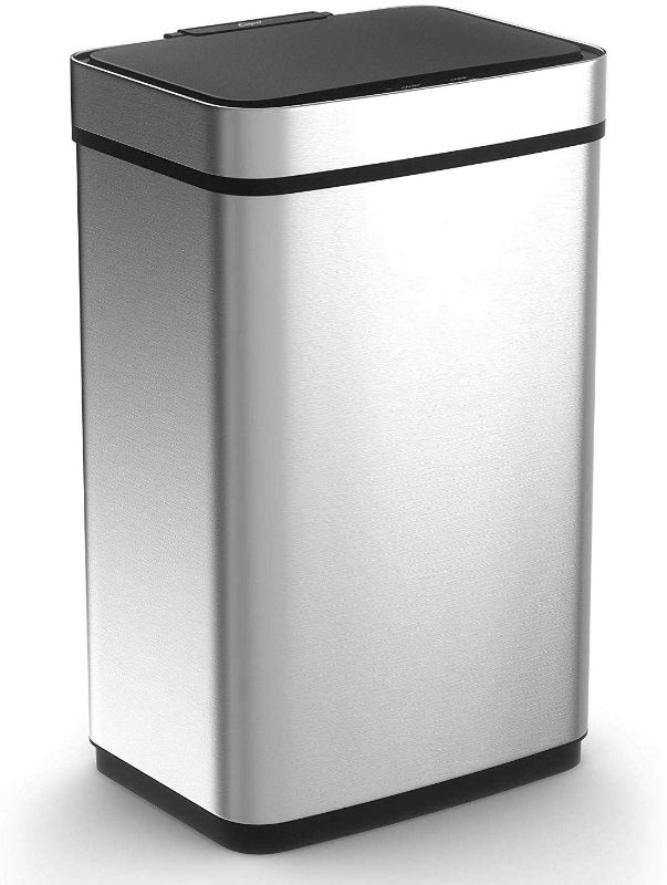 Photo 1 of 
CAYNEL 8 Gallon Sensor Trash Can Stainless Steel Touch-Free Rectangular Kitchen Bin