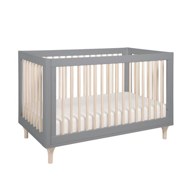 Photo 1 of Babyletto Lolly 3-in-1 Convertible Crib with Toddler Bed Conversion Kit in Gray
