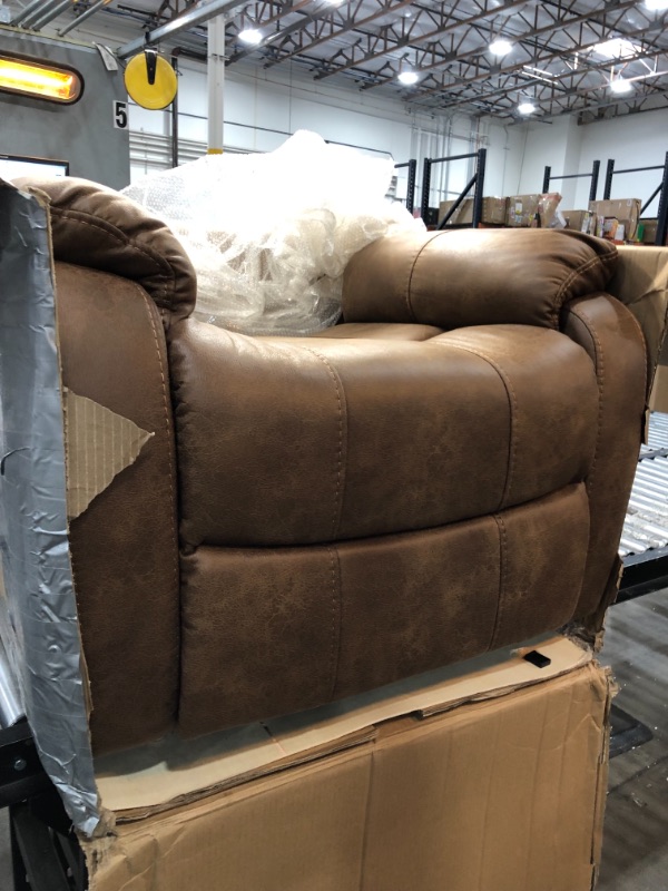 Photo 3 of ***PARTS ONLY*** Yandel Upholstered Power Lift Recliner for Elderly, Brown