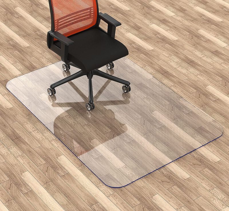 Photo 1 of 100pointONE Office Chair Mat for Hardwood Floor - Crystal Clear Desk Chair Mat for Rolling Chairs 43in 11ft
