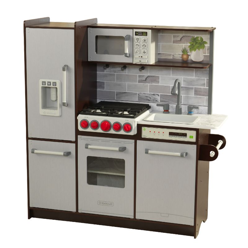 Photo 1 of KidKraft Uptown Elite Play Kitchen in Espresso and Gray
