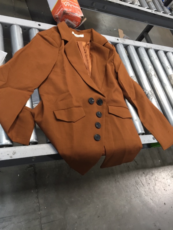 Photo 1 of CAIDAIFEI XL  Cinnamon Brown Woman Blazer 