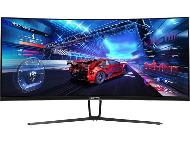 Photo 1 of Sceptre C355W-3440UN - LED monitor - curved - 35" - 3440 x 1440 WQHD @ 100 Hz - VA - 250 cd/m - 3000:1 - 4 ms - 3xHDMI, DisplayPort - black