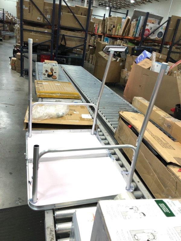 Photo 1 of Trademark Innovations Lightweight Adjustable Portable Folding Aluminum Camp Table with Carry Handle
