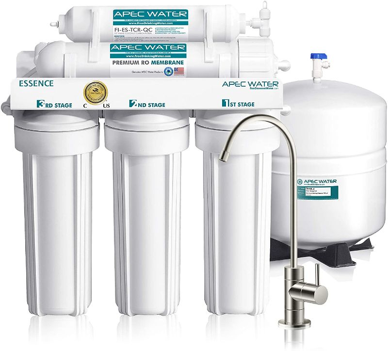 Photo 1 of APEC Water Systems ROES-50 Essence Series Top Tier 5-Stage Certified Ultra Safe Reverse Osmosis Drinking Water Filter System