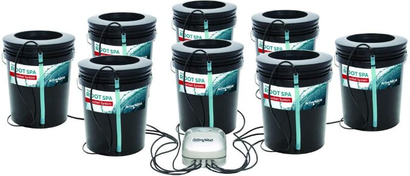 Photo 1 of ***PARTS ONLY*** Hydrofarm RS5GAL8SYS Root Spa 7, 5 Gallon Bucket System, Black
