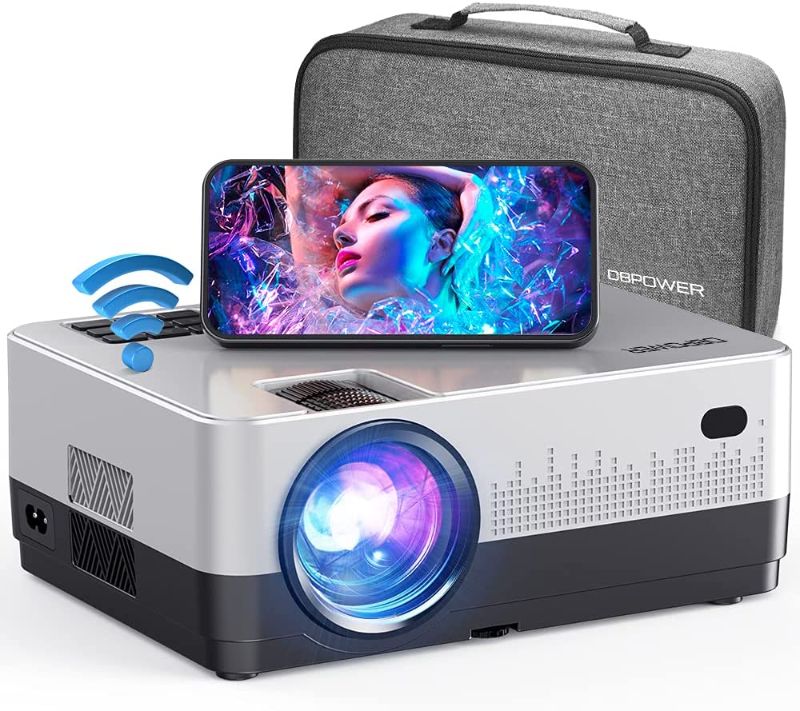 Photo 1 of 
DBPOWER WiFi Projector, Upgrade 8500L Full HD 1080p Video Projector with Carry Case, Support iOS/Android Sync Screen, Zoom&Sleep Timer, 4.3” LCD Home...
