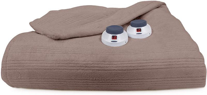 Photo 1 of 
Soft Heat by Perfect Fit | Ultra Soft Plush Electric Heated Warming Blanket with Safe & Warm, King, Beige
Size:King
Color:Beige