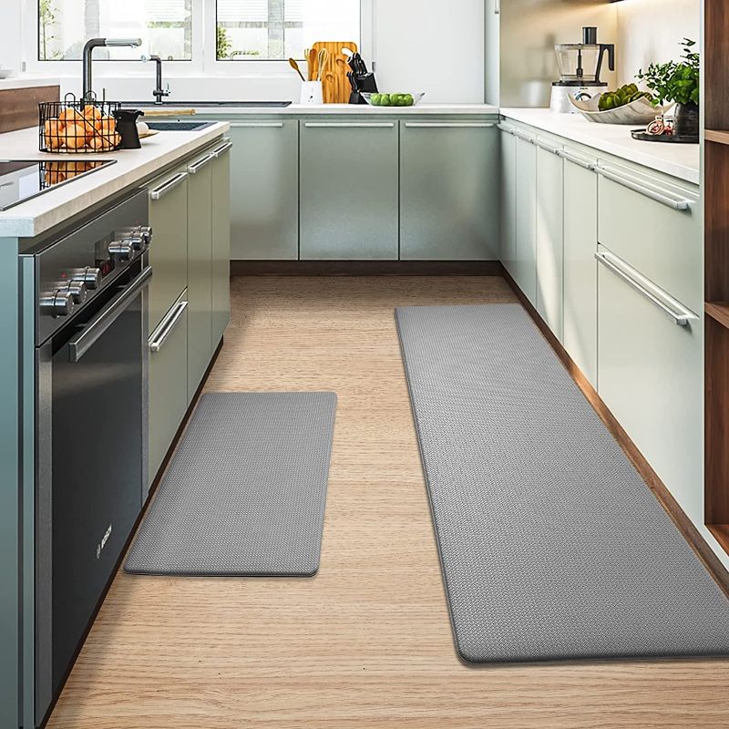 Photo 1 of 
Color&Geometry Kitchen Rug Non Skid Waterproof Kitchen mats Cushioned Anti Fatigue Standing Mat 17"x29"+17"x59" Grey
Size:17"x29"+17"x59"
Color:Grey