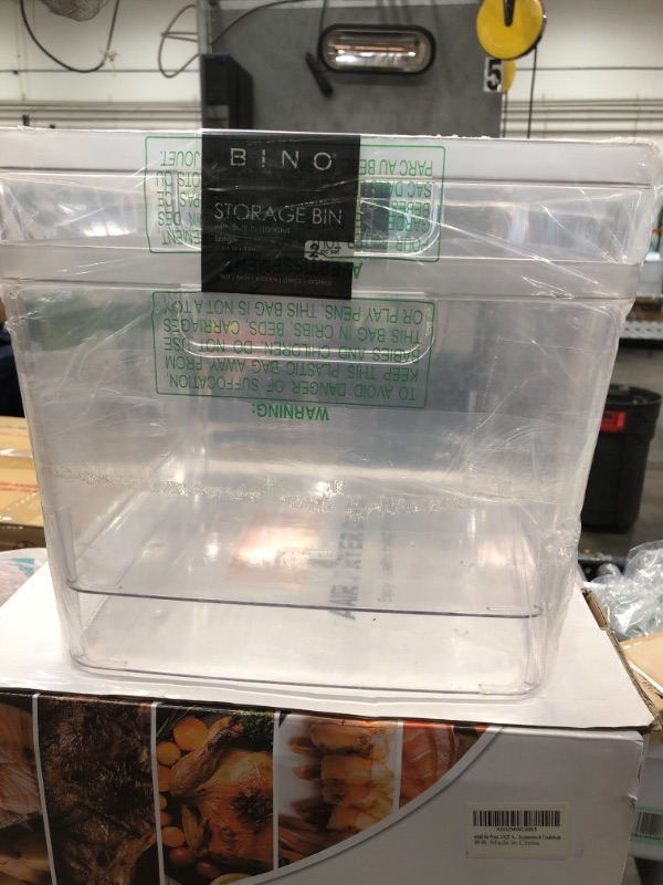 Photo 2 of 
BINO | Plastic Storage Bins, Medium - 2 Pack | THE LUCID COLLECTION | Multi-Use Organizer Bins | Built-In Handles | BPA-Free | Pantry Organization | Home...
Size:2PK - MEDIUM