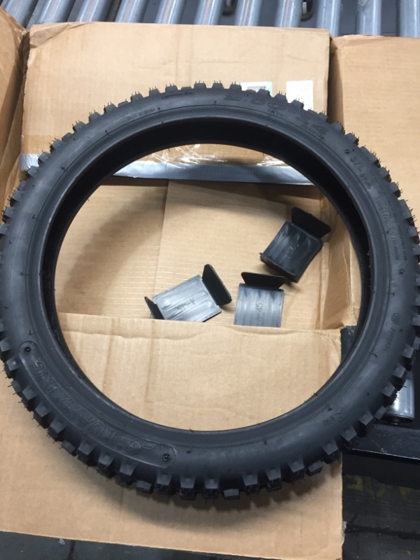 Photo 2 of  Dirt Bike Tire 2.50-14 Front or Rear Off-Road Compatible with Suzuki DRZ110 20003-05, DS80 1987-00, JR80 2001-04, RM50 1987-80, RM60 2003/1979-83

innertube included //
