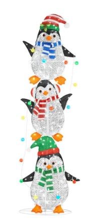 Photo 1 of ***PARTS ONLY*** Home Accents Holiday
7 ft 160-Light LED Stacked Penguin Christmas Yard Sculpture

//tested, powers on//cosmetic damage