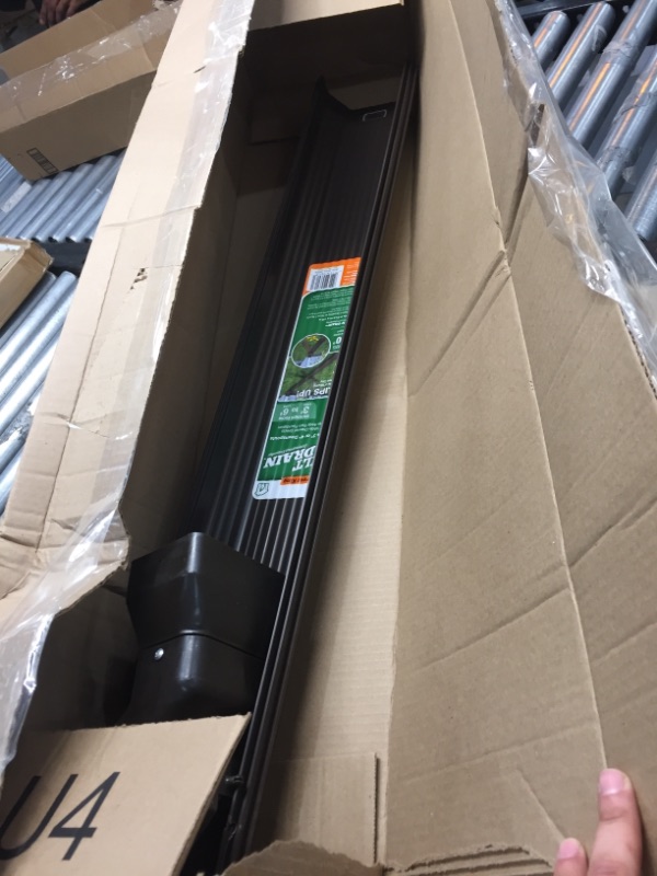 Photo 1 of Frost King Tilt N' Drain 5.2 in. H x 5.2 in. W x 37 in. L Brown Vinyl Downspout Extension