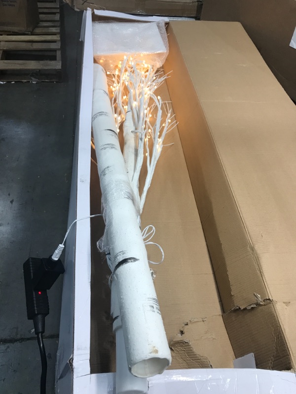 Photo 1 of Brightdeco 8FT Artificial Tree Lighted Birch Tree for Indoor Use Great Décor for Home Bedroom Thanksgiving Christmas Easter Wedding Party Warm White
