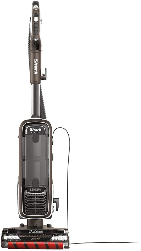 Photo 1 of **DAMAGED**
Shark AZ1002 Apex Powered Lift-Away Upright Vacuum with DuoClean & Self-Cleaning Brushroll, Crevice Tool, Upholstery Tool & Pet Power Brush, for a Deep Clean on & Above Floors, Espresso
