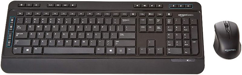 Photo 1 of Amazon Basics Wireless Computer Keyboard and Mouse Combo - Full Size
