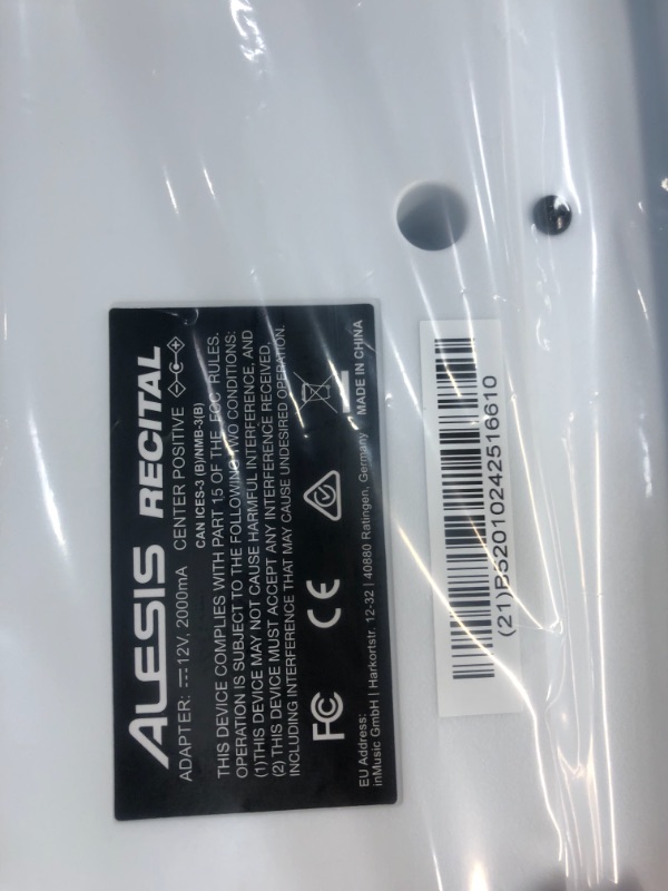 Photo 2 of **DAMAGED**
Alesis Digital Pianos-Home (Recital White)