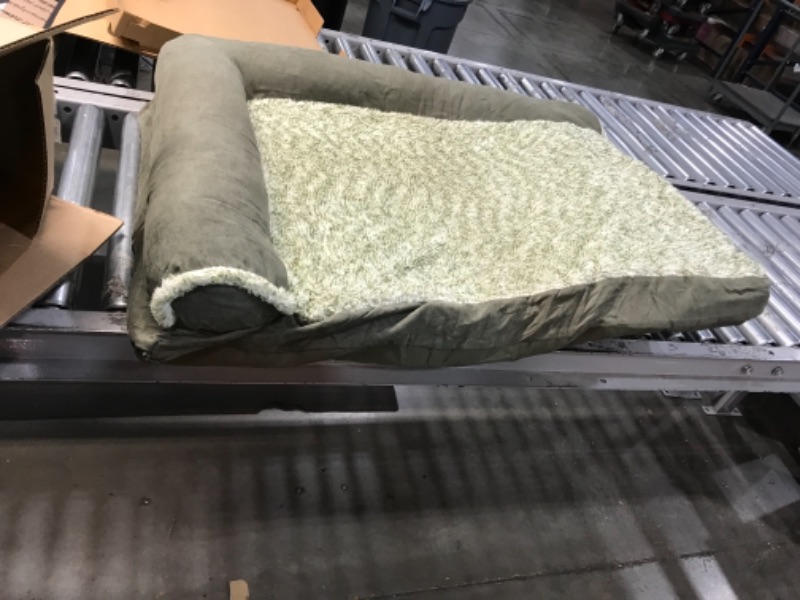 Photo 1 of 34x26 Green Dog Bed With Corner Cushion.