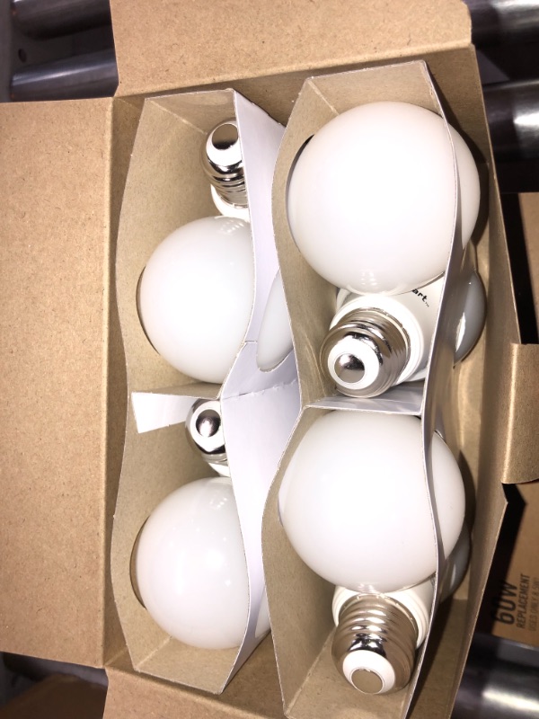 Photo 3 of *4 boxes* 60-Watt Equivalent A19 Non-Dimmable CEC LED Light Bulb Daylight (8-Pack)